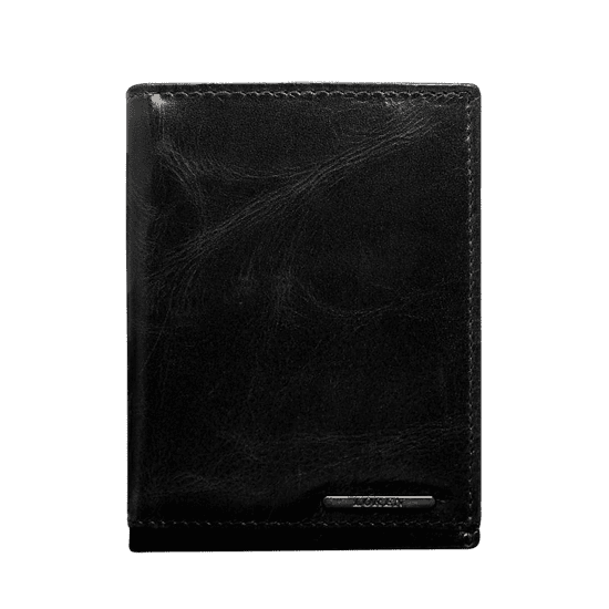 LOREN Črna moška usnjena denarnica brez zaponke CE-PR-FRM-70-01.23_288952