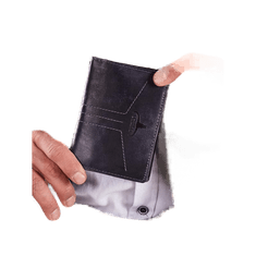 Moška temno modra usnjena denarnica CE-PF-N4-HP-3.99_301035 Univerzalni