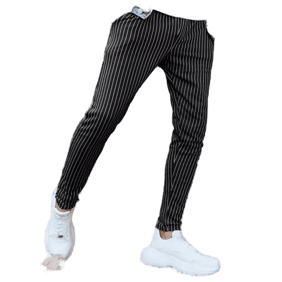 Dstreet Moške elegantne hlače POLA black ux3431