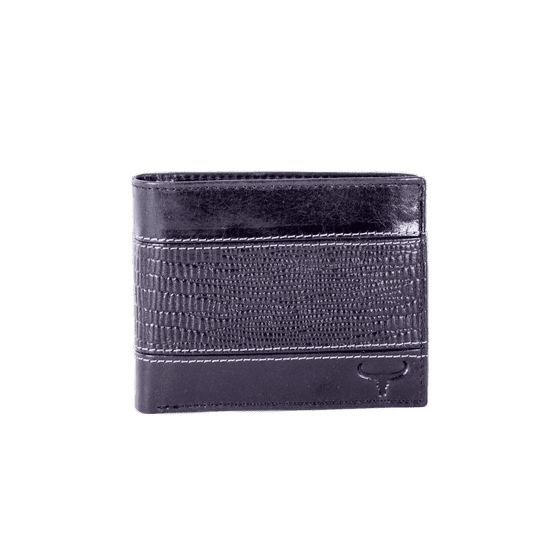 Buffalo Moška črna usnjena denarnica z vodoravnim reliefom CE-PR-N7-VTC.91_281617