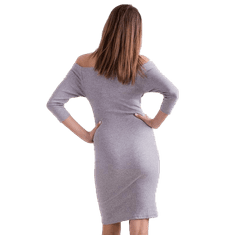 Factoryprice LAGINA svetlo siva ženska obleka s polkrožnim vratom PL-SK-1407.05_259061 S