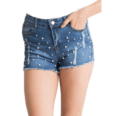 Factoryprice Ženske kratke hlače iz džinsa z biseri POLI blue JMP-SN-PM5527.69_283283 XS