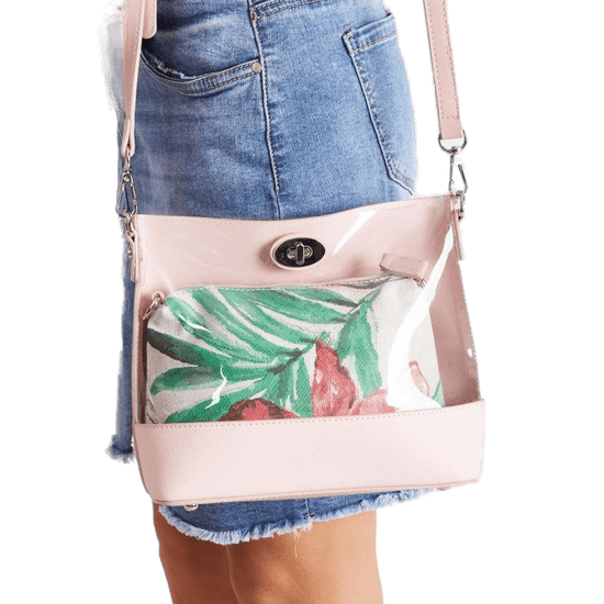 David Jones Damska torbica s kozmetično torbico BAGGY svetlo roza CE-TR-5935-1.56P_323575