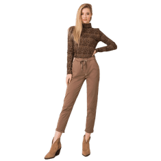 ITALY MODA Ženske hlače CARRIE dark beige DHJ-SP-3657.91P_355088 S