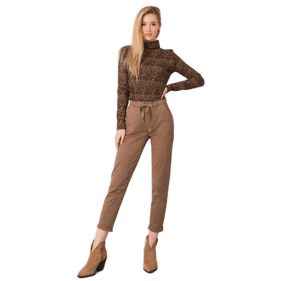 ITALY MODA Ženske hlače CARRIE dark beige DHJ-SP-3657.91P_355088