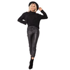 ITALY MODA Ženske voščene hlače JACKIE black DHJ-SP-3730.11_355980 S