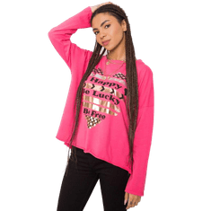 ITALY MODA Ženska bluza z dolgimi rokavi MIRIAM roza DHJ-BZ-21103.06P_361212 Univerzalni