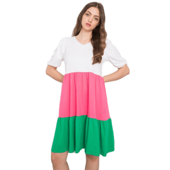 RUE PARIS Ženska obleka Kylie RUE PARIS white and green RV-SK-6764.64_367857