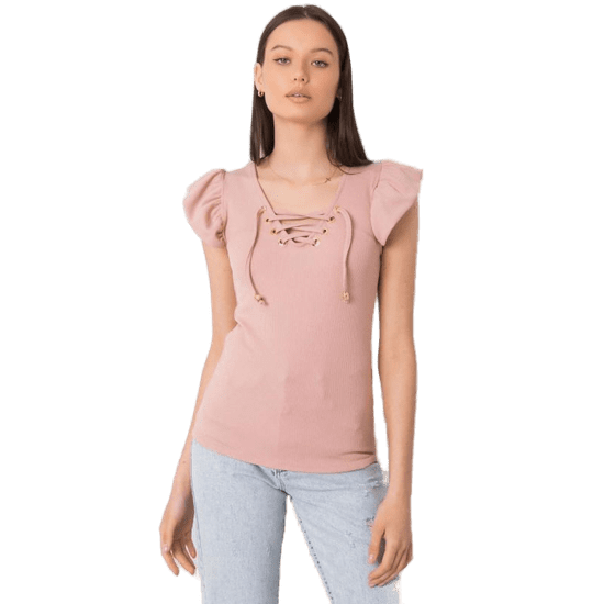 ITALY MODA Ženska bluza s čipko WAVERLY roza DHJ-BZ-13301.34P_366632