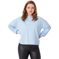 BASIC FEEL GOOD Ženska majica z dolgimi rokavi plus size FLORENTIA svetlo modra RV-BL-6317.94_364113 XL