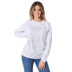 ITALY MODA Ženska bluza z aplikacijo DARLA bela DHJ-BZ-12779.43P_364060 Univerzalni