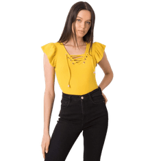 ITALY MODA Ženska bluza s čipko WAVERLY rumena DHJ-BZ-13301.34P_366687 Univerzalni
