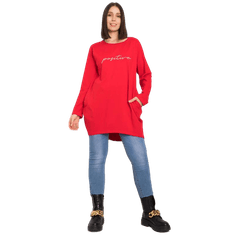 RELEVANCE Ženska tunika plus size KAYLAH rdeča RV-TU-7254.74P_379714 Univerzalni