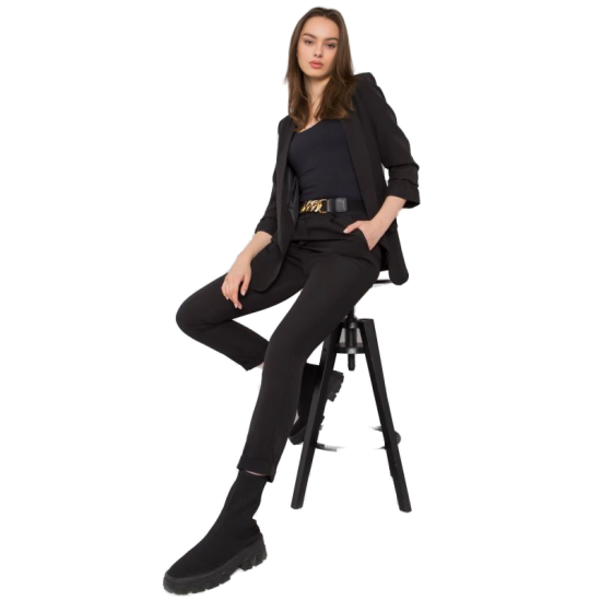 ITALY MODA Ženski komplet s hlačami FREEPORT black DHJ-KMPL-13165.43P_380110
