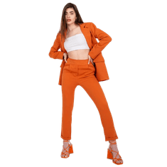 ITALY MODA Ženske hlače z visokim pasom HIDALGO Dark Orange DHJ-SP-13926.02_383537 L