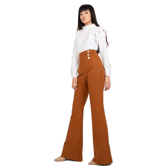 Factoryprice Ženske plisirane hlače Elegant SALERNO Light Brown LC-SP-22K-5019.13P_382096