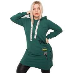 RELEVANCE Ženska tunika s kapuco plus velikost ASHFORD temno zelena RV-TU-7221.80P_378987 Univerzalni