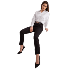 ITALY MODA Ženske elegantne hlače s pasom SEVILLE black DHJ-SP-13165.20_383893 S