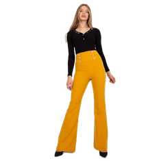 Factoryprice Ženske hlače z gubami SALERNO Mustard LC-SP-22K-5019.13P_382097 40