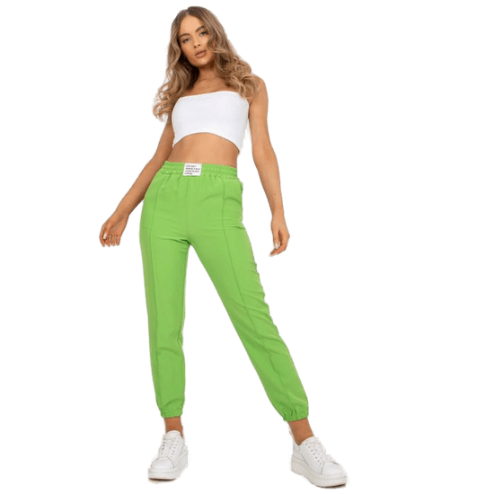 ITALY MODA Ženske hlače brez zapenjanja LESTER svetlo zelena DHJ-SP-15832.64_386064