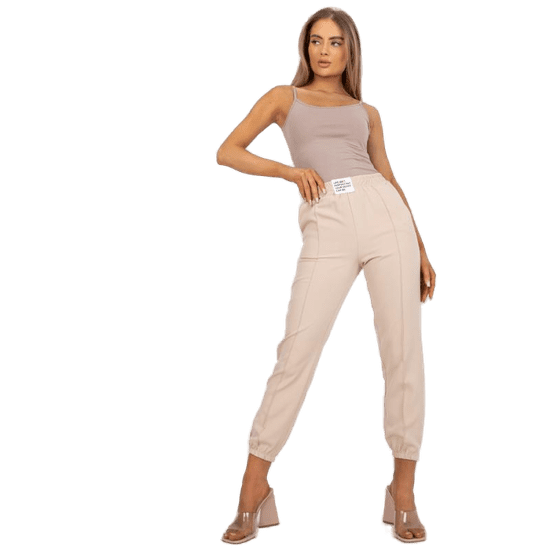 ITALY MODA Ženske hlače iz blaga z žepi JOEY beige DHJ-SP-15832.64_386082