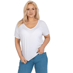 RELEVANCE Ženske bluze z V-izrezom plus size DINA white RV-BZ-7832.57_385379 Univerzalni