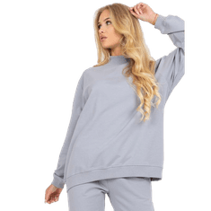 BASIC FEEL GOOD Ženska prevelika majica BEATA z dolgimi rokavi sive barve AP-BL-A-R001_385805 L-XL
