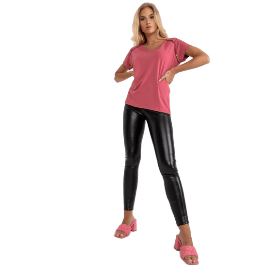 FANCY Ženska bluza s kratkimi rokavi za vsakodnevno nošenje EVERYDAY pink FA-BZ-7237.40P_385738