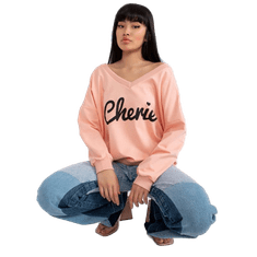 FANCY Ženska bluza prevelike velikosti s potiskom NIAY svetlo roza barve FA-BL-7754.55P_385729 Univerzalni