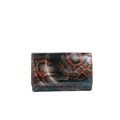 Lorenti Ženska usnjena denarnica z vzorcem KIERON črno rdeča 76112-MSN_386779 Univerzalni