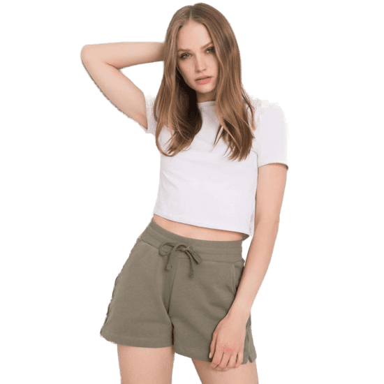 For Fitness Ženske bombažne kratke hlače Anastasie FOR FITNESS khaki 359-SN-012.25_364489