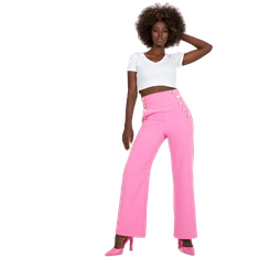 ITALY MODA Ženske hlače z žepi PICKA svetlo roza DHJ-SP-16008.01X_387620 S