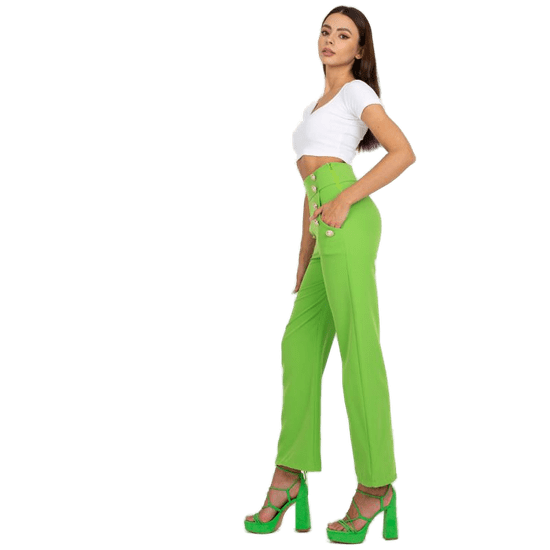 ITALY MODA Ženske hlače z žepi ALLEGRA svetlo zelene barve DHJ-SP-16008.01X_387627
