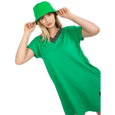 RELEVANCE Ženska plus velikost bluza z žepi VENTURA zelena RV-BZ-7862.10P_387562 Univerzalni