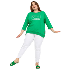 RELEVANCE Ženska plus velikost bluza s potiskom LAWRENCE zelena RV-BZ-7738.42P_386843 Univerzalni