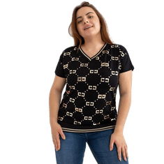 RELEVANCE CLAIR ženska bombažna bluza plus size črna RV-BZ-7646.25X_387437 Univerzalni