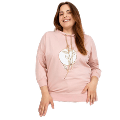 RELEVANCE 3/4 rokav tiskana bluza plus size MARITZA roza RV-BZ-7597.20X_386906 Univerzalni