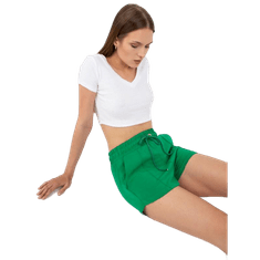 RUE PARIS Ženske osnovne kratke hlače z žepi RUE PARIS zelena RV-SN-7994.15_388011 L