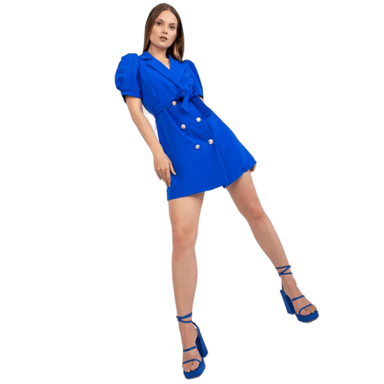 ITALY MODA Modra ženska koktajl obleka VIRGEE DHJ-SK-A6311.39_388163