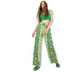 ITALY MODA Ženske vzorčaste široke hlače SHERRIE green DHJ-SP-13587.66P_388170 Univerzalni