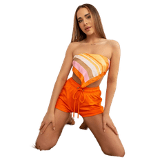 RUE PARIS Oranžne ženske kratke hlače iz bombaža RUE PARIS RV-SN-7996.96_388197 S