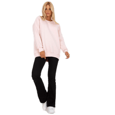 Ex moda Ženski pulover brez kapuce NIKKOLE svetlo roza EM-BL-623.06_388424 S