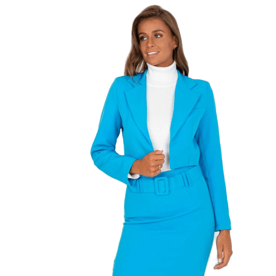 ITALY MODA Ženska jakna brez gumbov MIA modra DHJ-ZT-A6113.13_389480