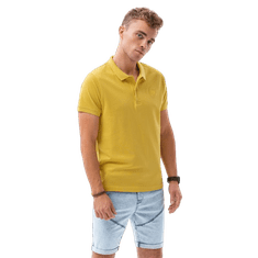 OMBRE Moška enobarvna polo majica VAL rumena MDN18323 S