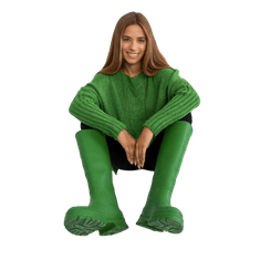 Och Bella Ženski volneni pulover oversize OCH BELLA zelen TW-SW-BI-M559.08X_390072 Univerzalni