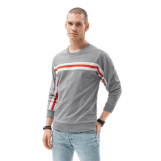 OMBRE MATT siv moški pulover MDN120128 XL