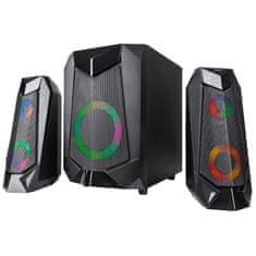 Northix 2x Zvočniki + Subwoofer - Bluetooth - RGB osvetlitev 