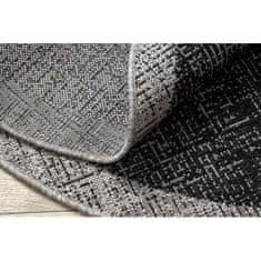 eoshop Okrogla preproga SISAL FLOORLUX 20401 Okvir, črna, srebrna ( - Velikost: krog 160 cm)