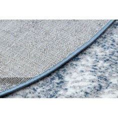 eoshop Moderna okrogla preproga COZY 8872 Stena, geometrijska, trikotniki - Strukturna, dve ravni flisa, modra ( - Velikost: krog 100 cm)