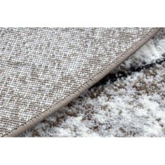 eoshop Moderna okrogla preproga COZY 8872 Stena, geometrijska, trikotniki - Strukturna, dve ravni flisa, rjava ( - Velikost: krog 120 cm)